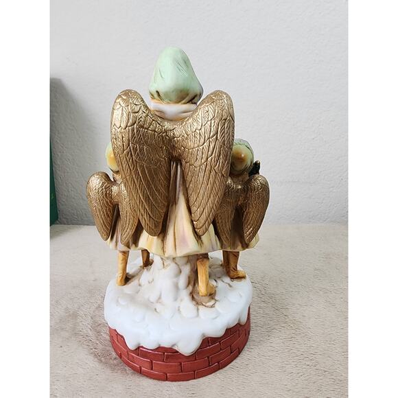 Christmas Victorian Angel Musical Ceramic Sankyo Movement w/ Box Vintage Tested - Picture 8 of 16